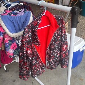 Red and Black Patterned Jacket